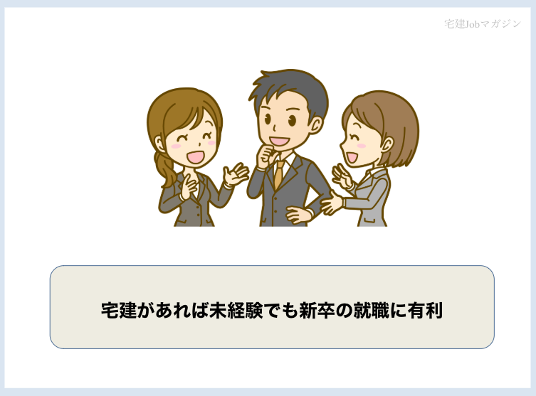宅建(宅地建物取引士)の資格があれば未経験でも新卒の就職に有利
