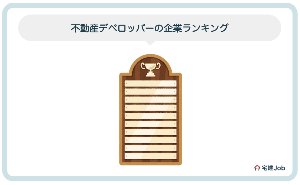 不動産デベロッパーの企業ランキング