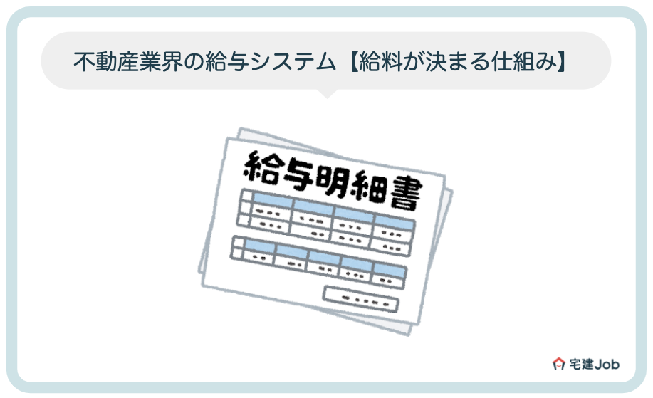 不動産業界の給与システム【給料が決まる仕組み】