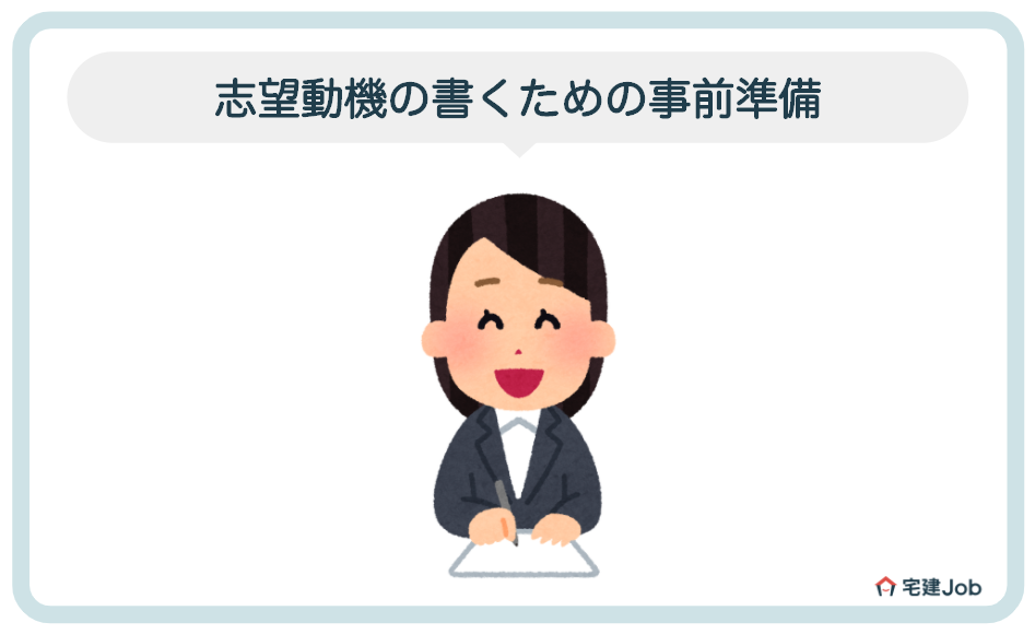 1.不動産事務職で志望動機を書くための事前準備【最重要】